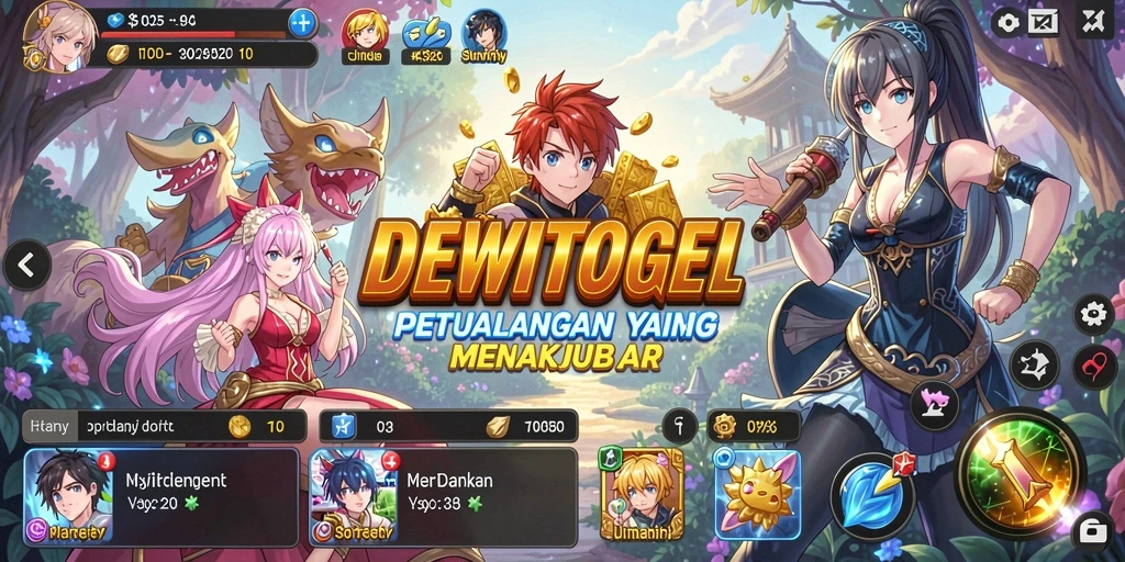 Gameplay menarik DEWITOGEL dengan karakter anime yang unik.