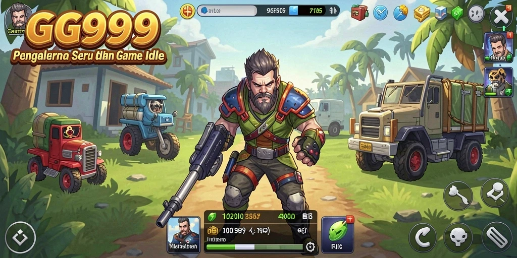 Gambar menampilkan gameplay santai dan karakter menarik dalam GG999.