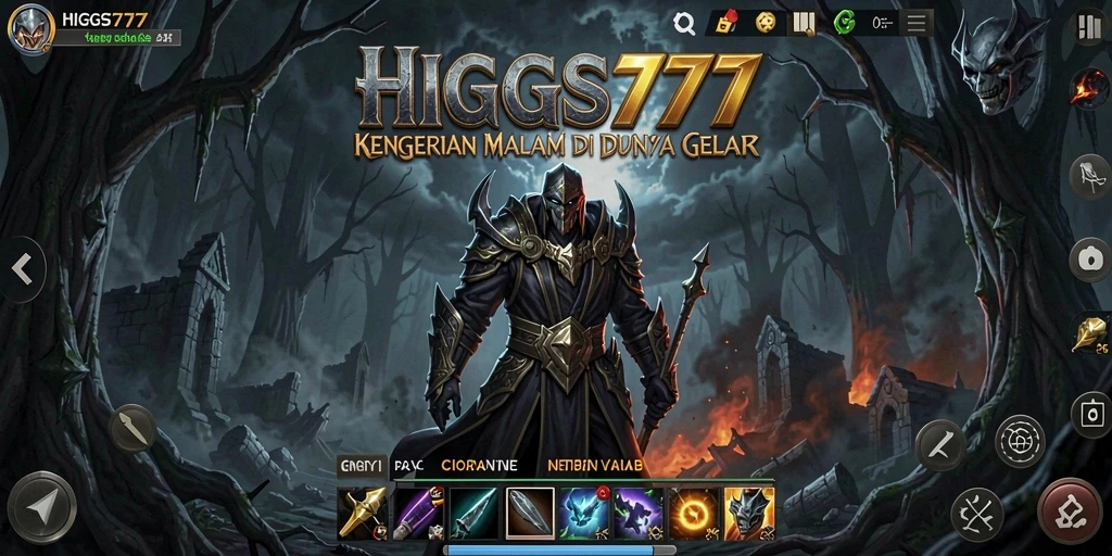 Tampilan gameplay HIGGS777 yang menegangkan dan menakutkan.