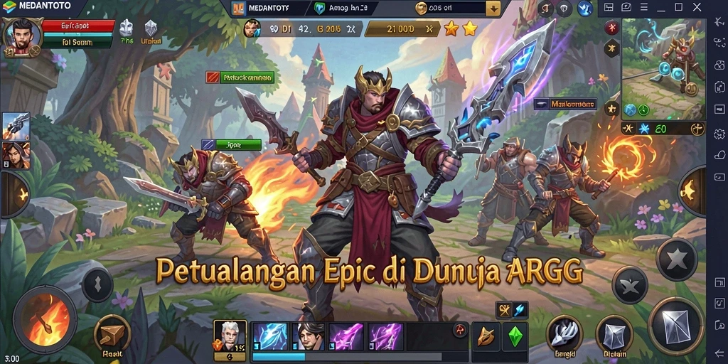 Tampilan gameplay MEDANTOTO yang memukau dengan aksi seru.