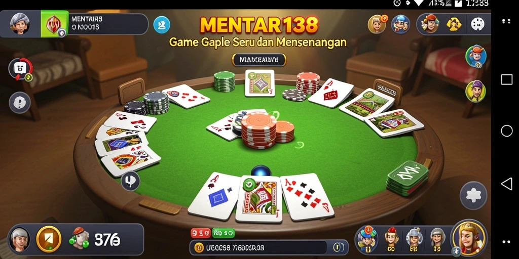 Gameplay seru MENTARI138 dalam permainan Gaple.