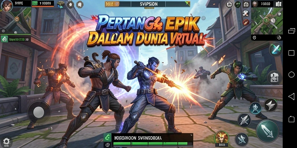 Screenshot utama menampilkan aksi pertarungan mendebarkan di SVIPSIDN.