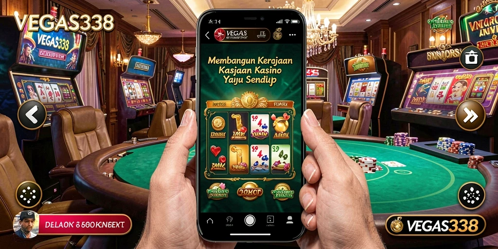 Screenshot utama VEGAS338 menunjukkan gameplay pengelolaan kasino yang menarik.